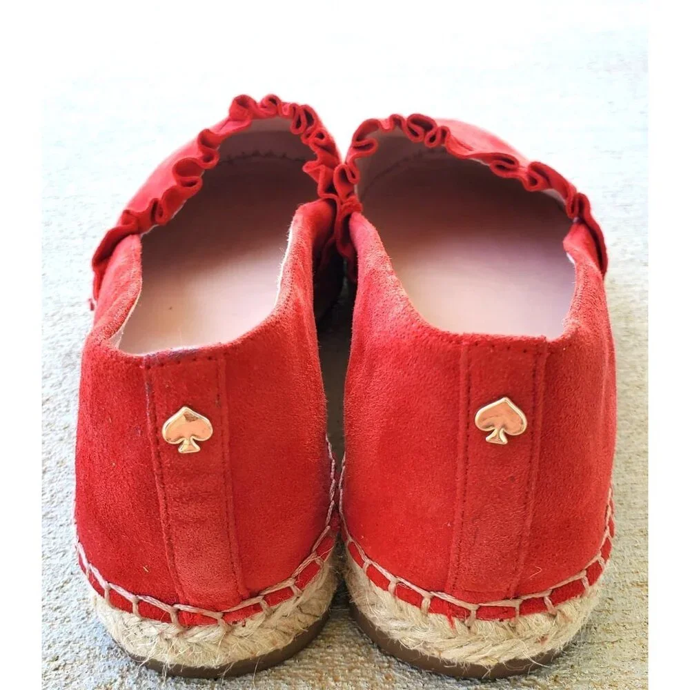 Kate Spade New York Women's Lisbon Suede Espadrilles Red Size 7M - Picture 7 of 11
